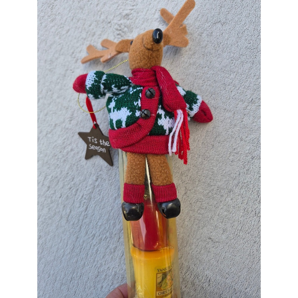 Yankee Candle Holiday Votive Set Reindeer ornament Christmas Cinnamon Balsam